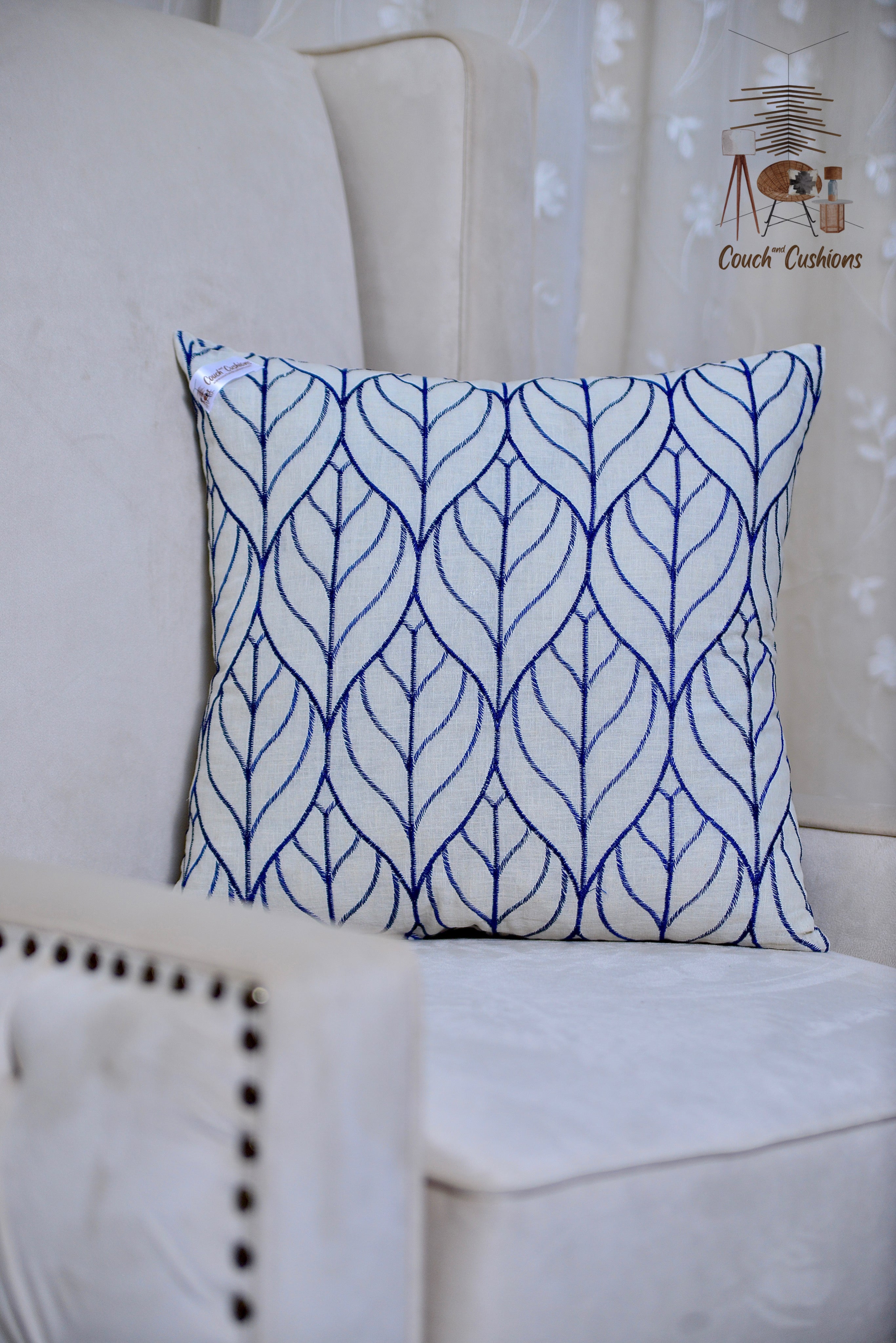 Azure Breeze Linen (A pair of two filled cushions)